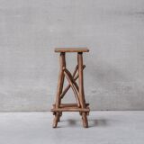 Wooden Mid-Century Bar Stool or Sculpture Pedestal (6 Available)