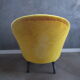 Old velvet shepherdess armchair mustard yellow