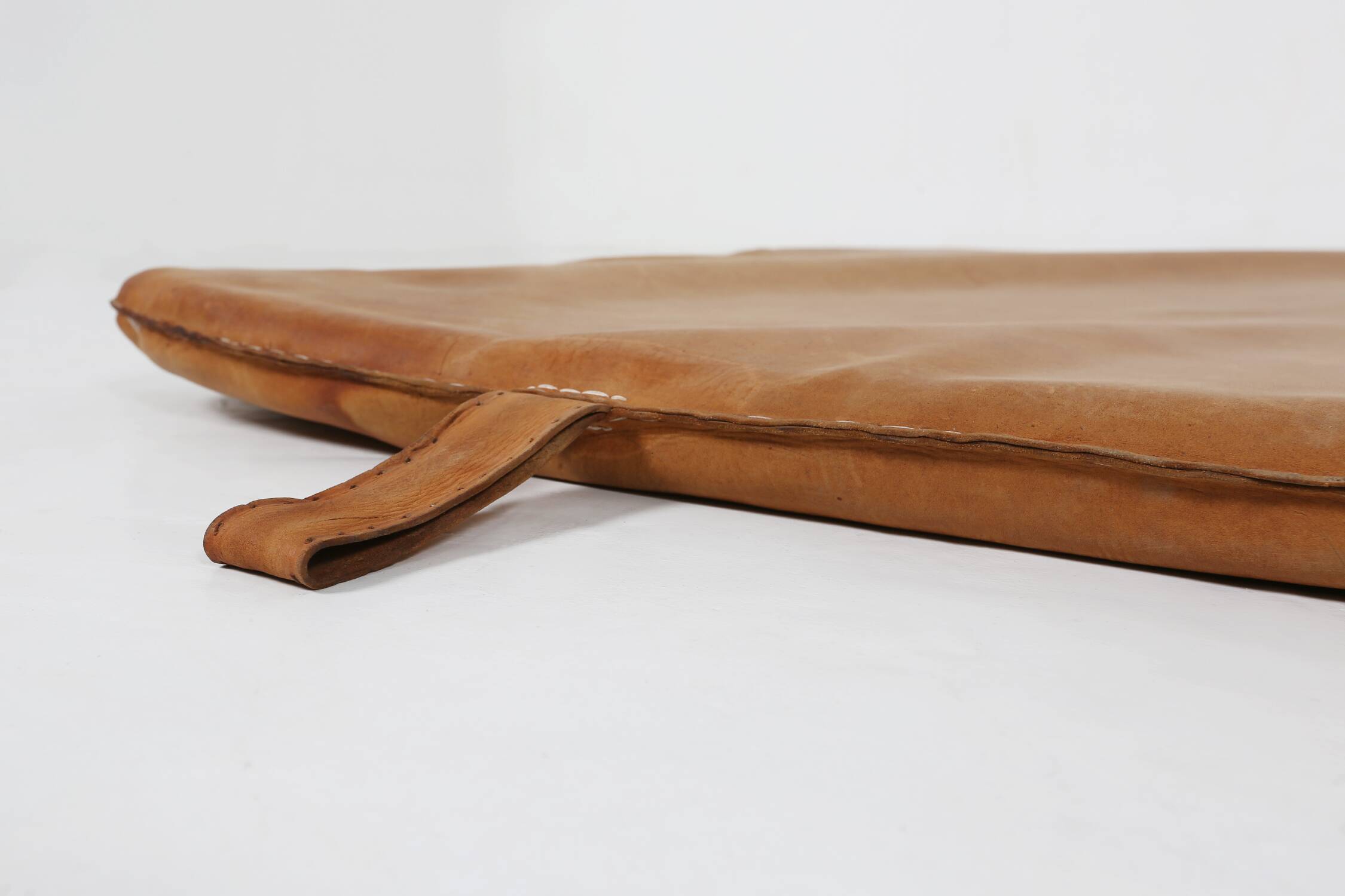 Vintage leather gym mat with nice patina, Belgium, 1930s