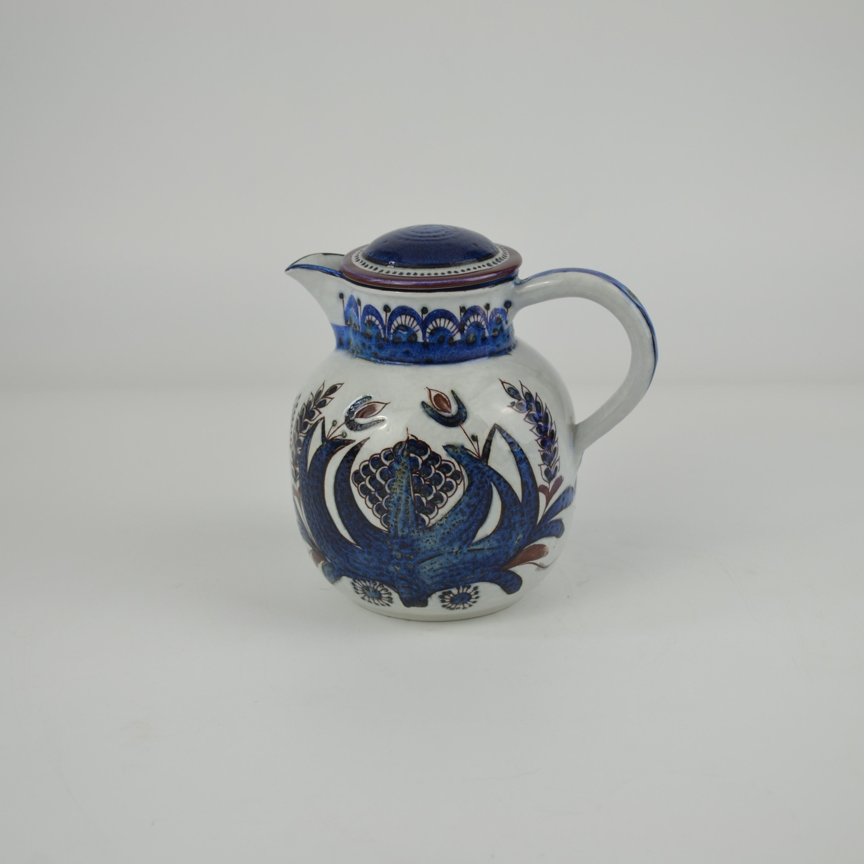 Pitcher with Earthenware lid Tenera series by Berte Jessen for Aluminia