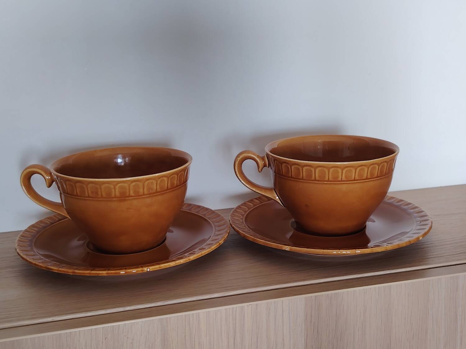 Large cups and saucers