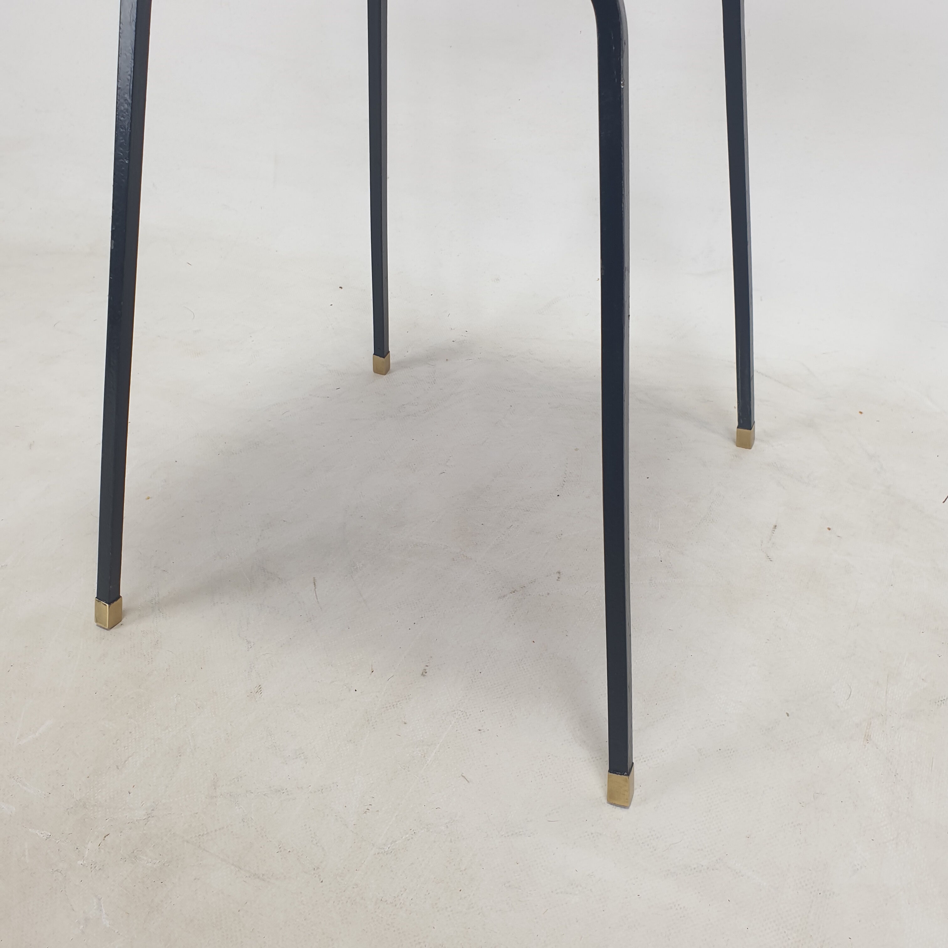 Set of 2 Italian Metal and Brass Chairs, 1960's