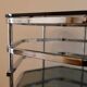 Chrome and smoked glass dressing table with a nesting seat, 1970.