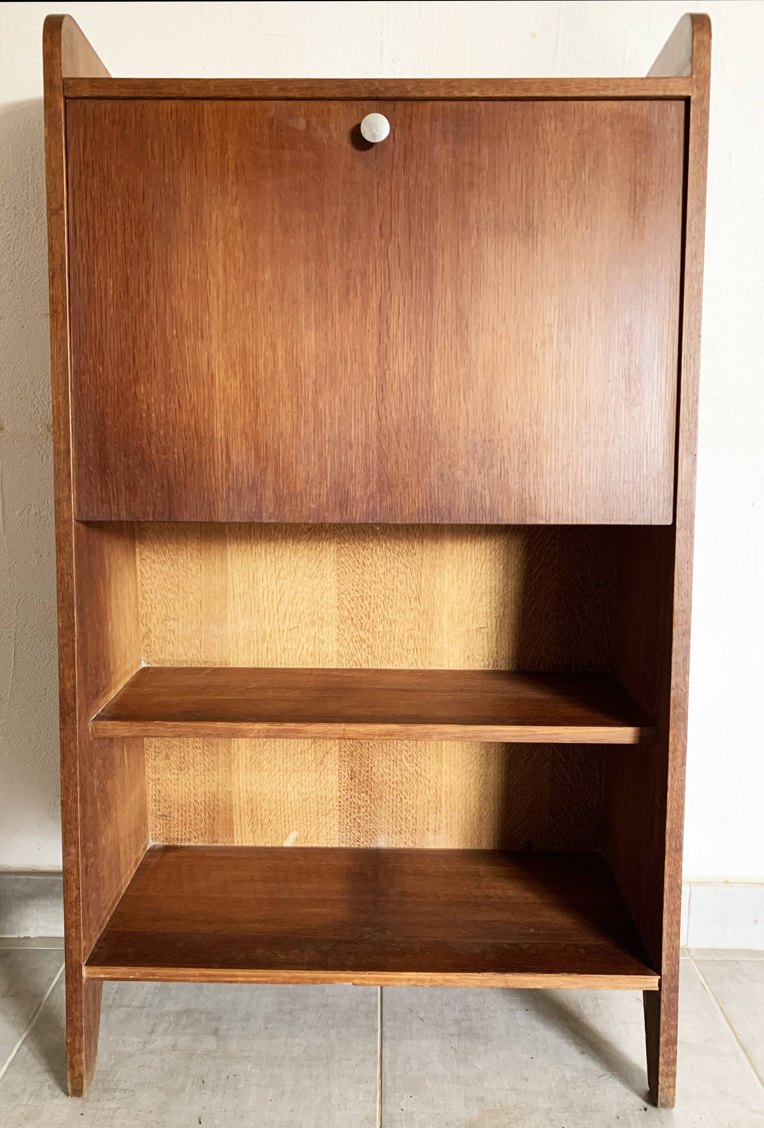 Vintage fin secretary stamped SPE, oak