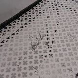 Vintage sculptural steel, (Mategot style) side table, 1950s