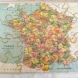 Set of 4 old puzzles with geographical themes