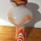Vintage 70s italian vase in opaline or murano glass