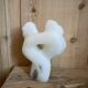Marble statuette dated and signed F. Gelhausen "Embraced Nude"