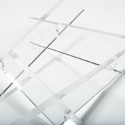 Table basse graphique en lucite et verre, Italie 1970