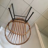 Pair of rattan basket chairs