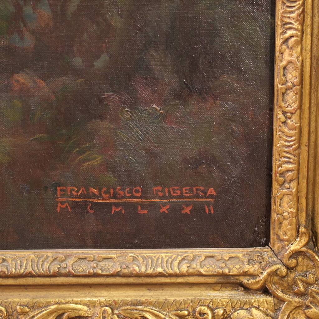 Family portrait signed Francisco Ribera and dated 1972