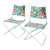 pair folding beach chairs