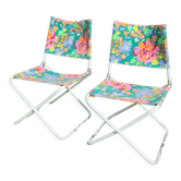 pair folding beach chairs
