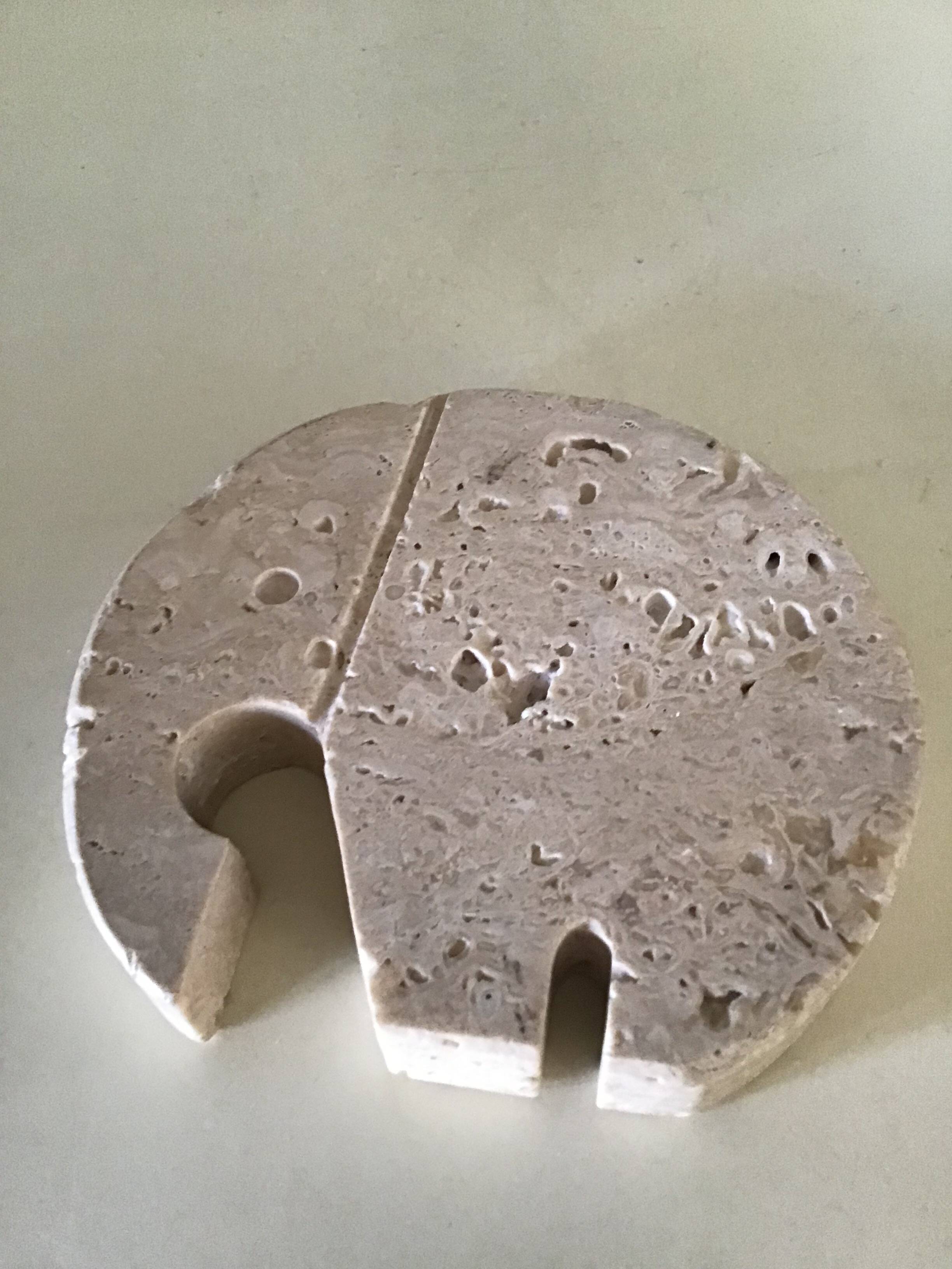 Animal (elephant) in travertine by FRATELLI Mannetti