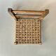 Chaise pour enfant vintage en corde et bois