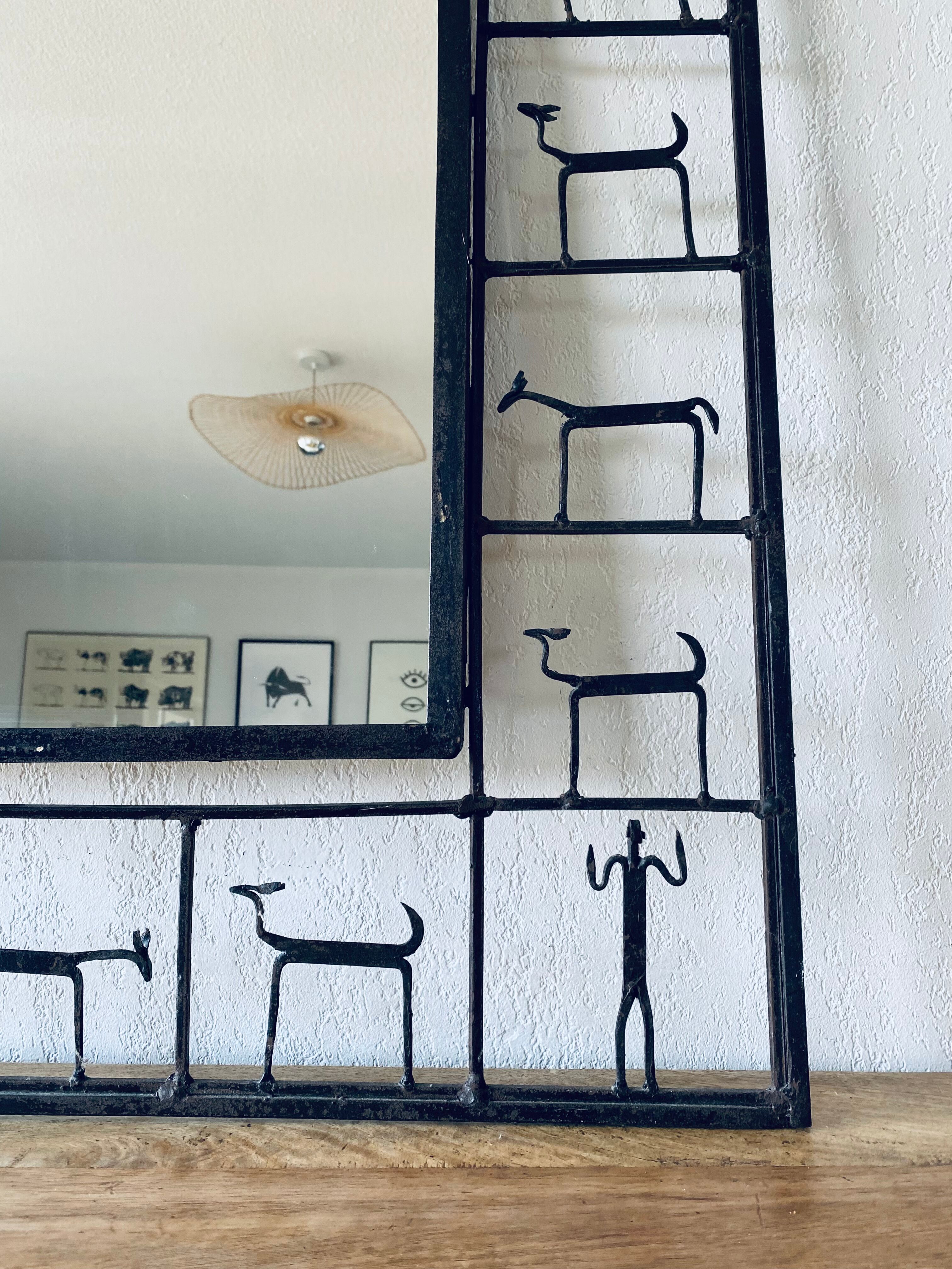 Mirror in ironwork of art