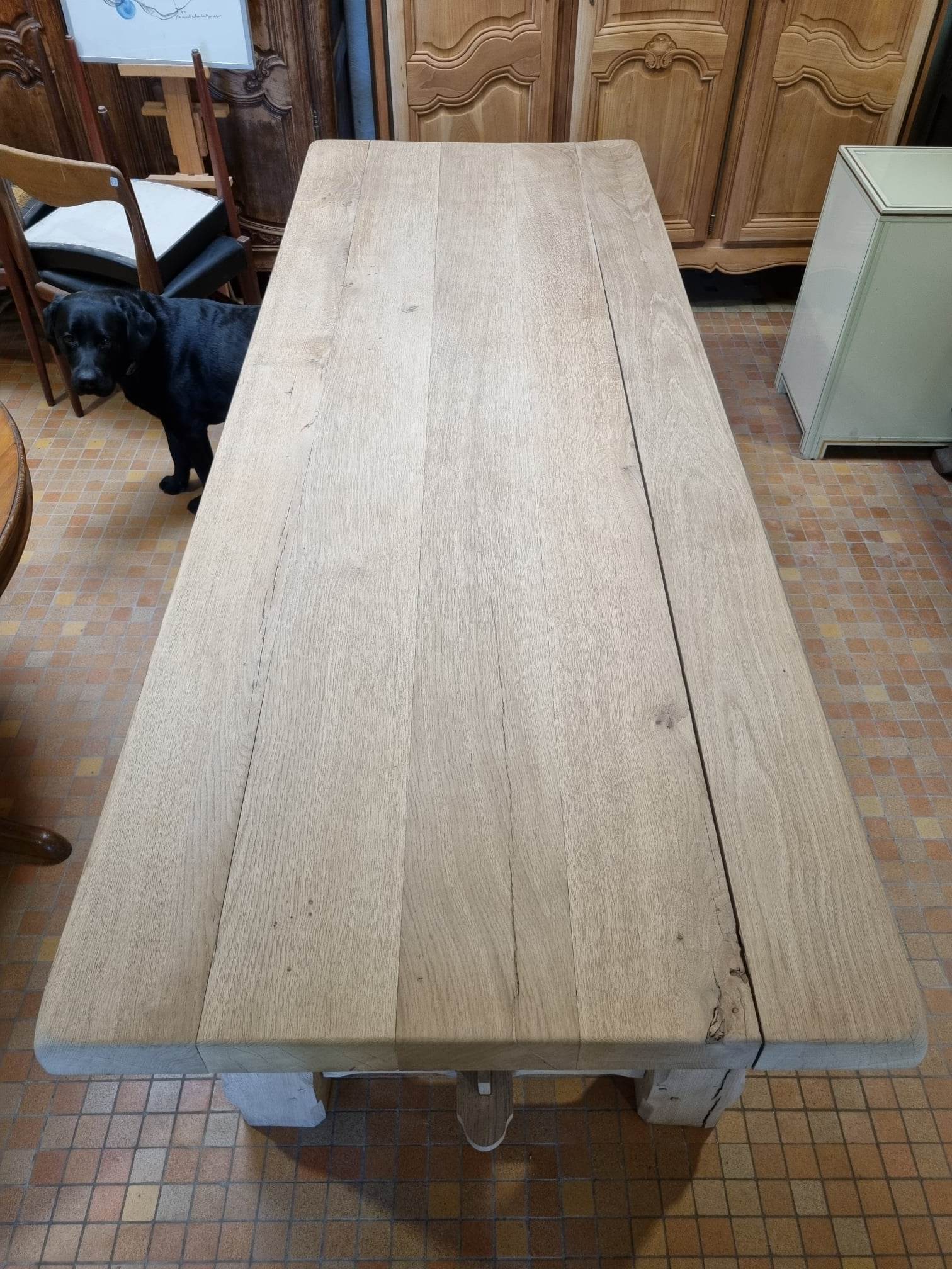 Brutalist oak table