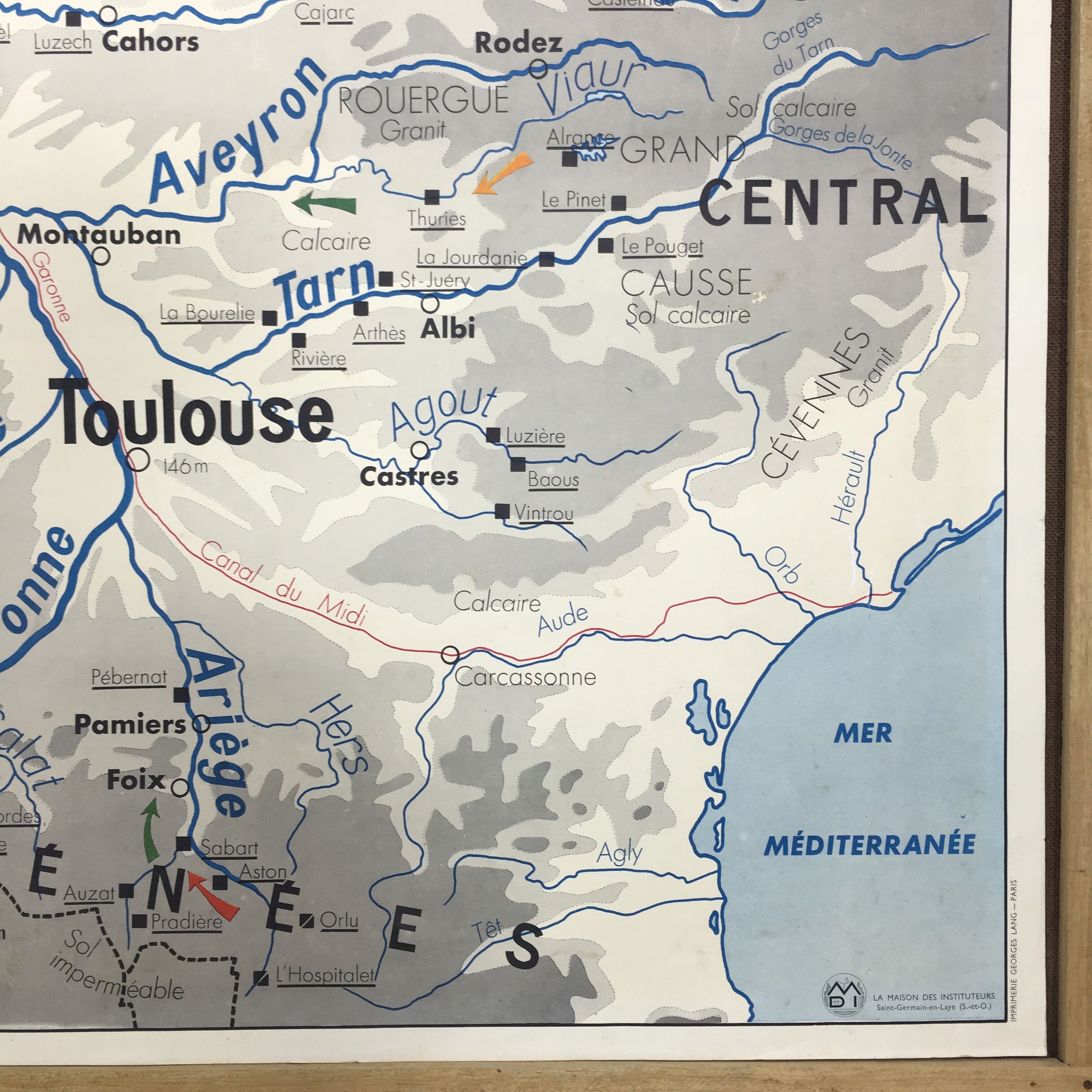 The loire geographical solar poster double sided