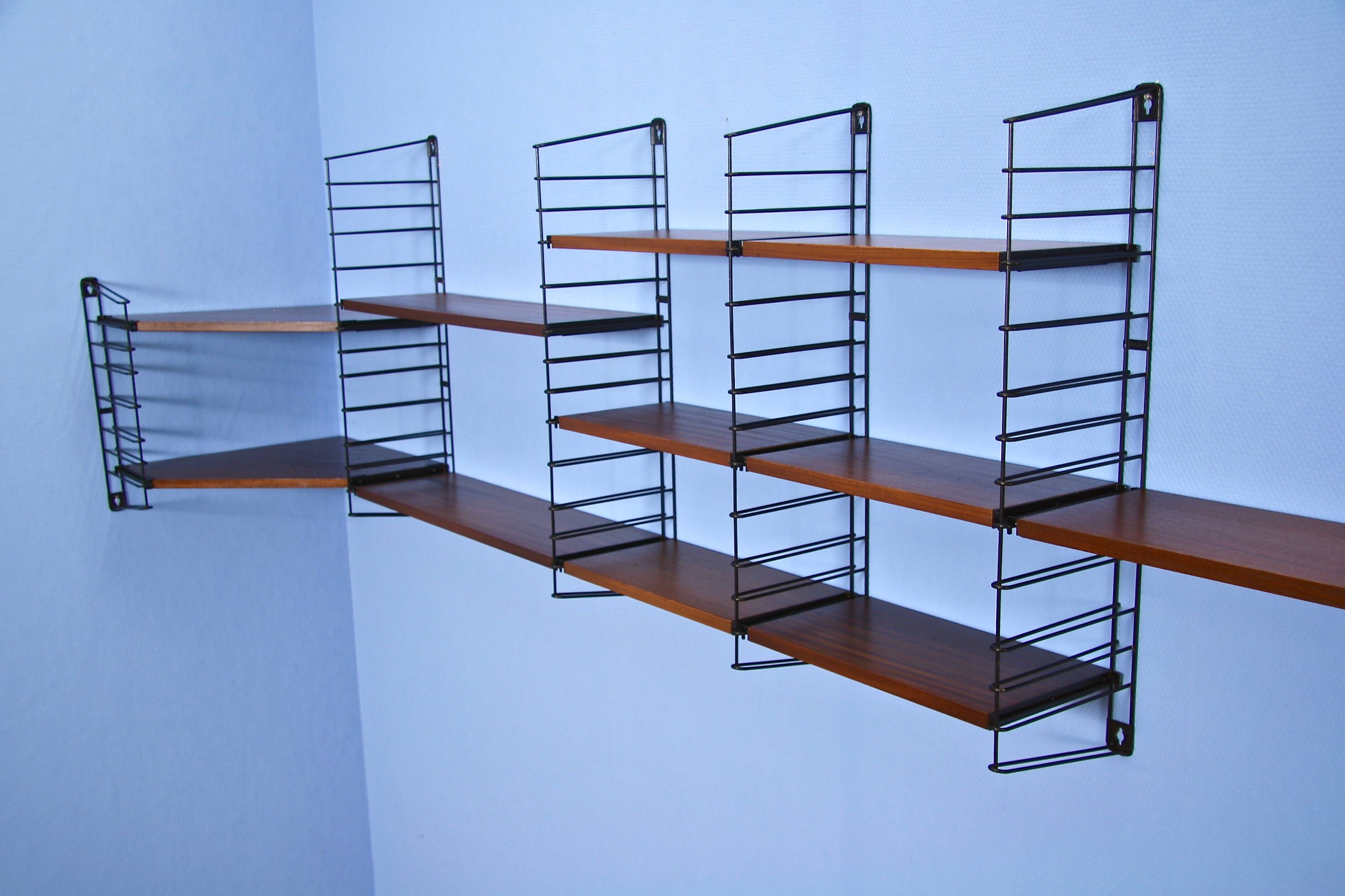 Dutch modular shelving unit by A. Dekker for Tomado, 1960s