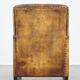 Art Deco sheep leather armchair with a lot of character