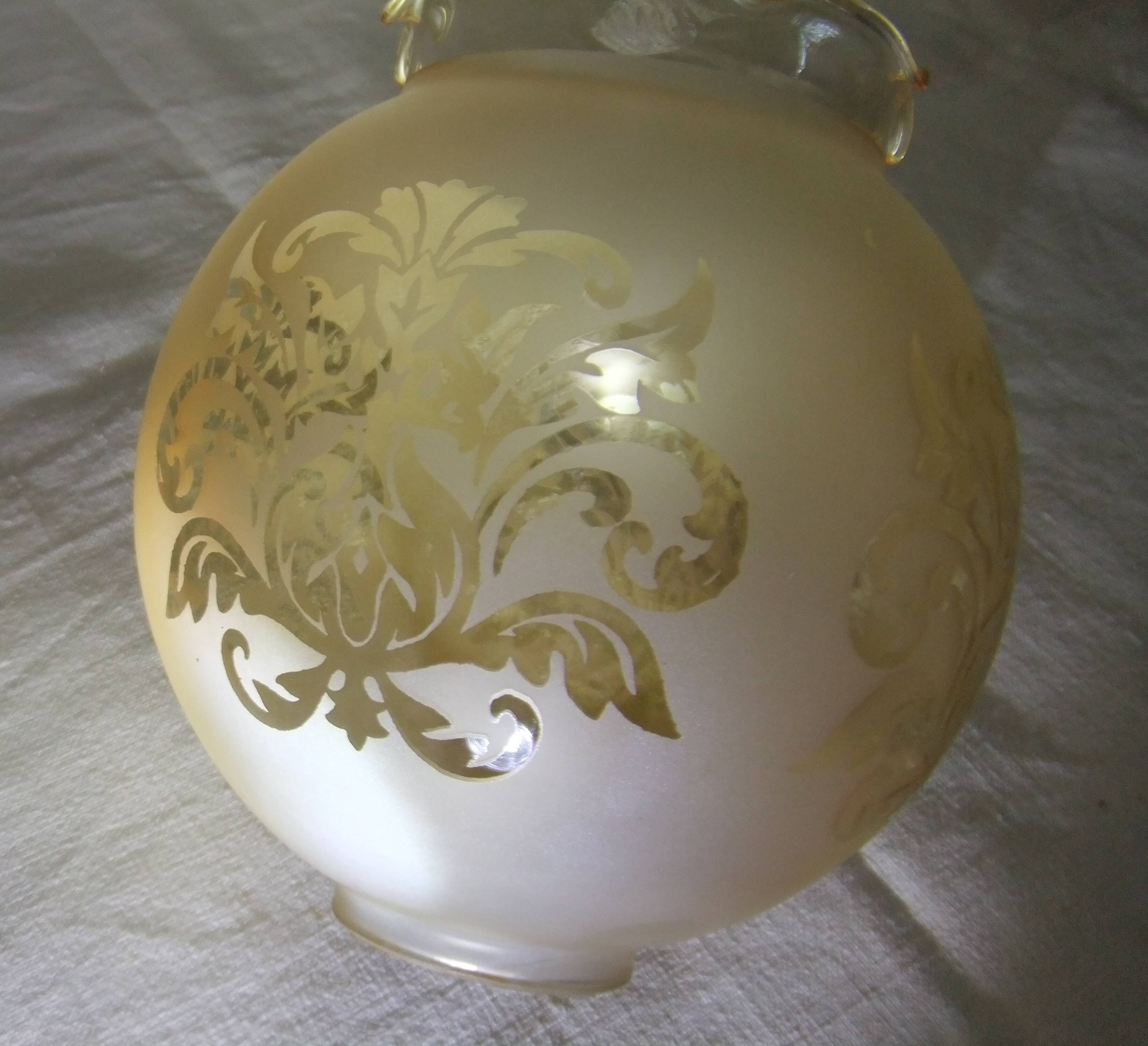 Tulip globe engraved glass for pendant lamp chandelier wall lamp