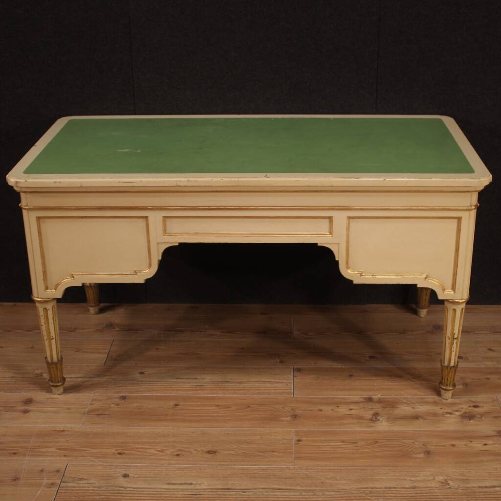 Lacquered and painted Italian desk from the 1930s