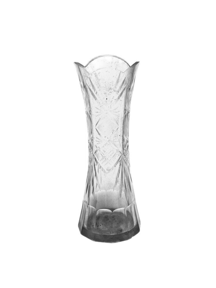 Vintage Polish crystal vase, 1930s