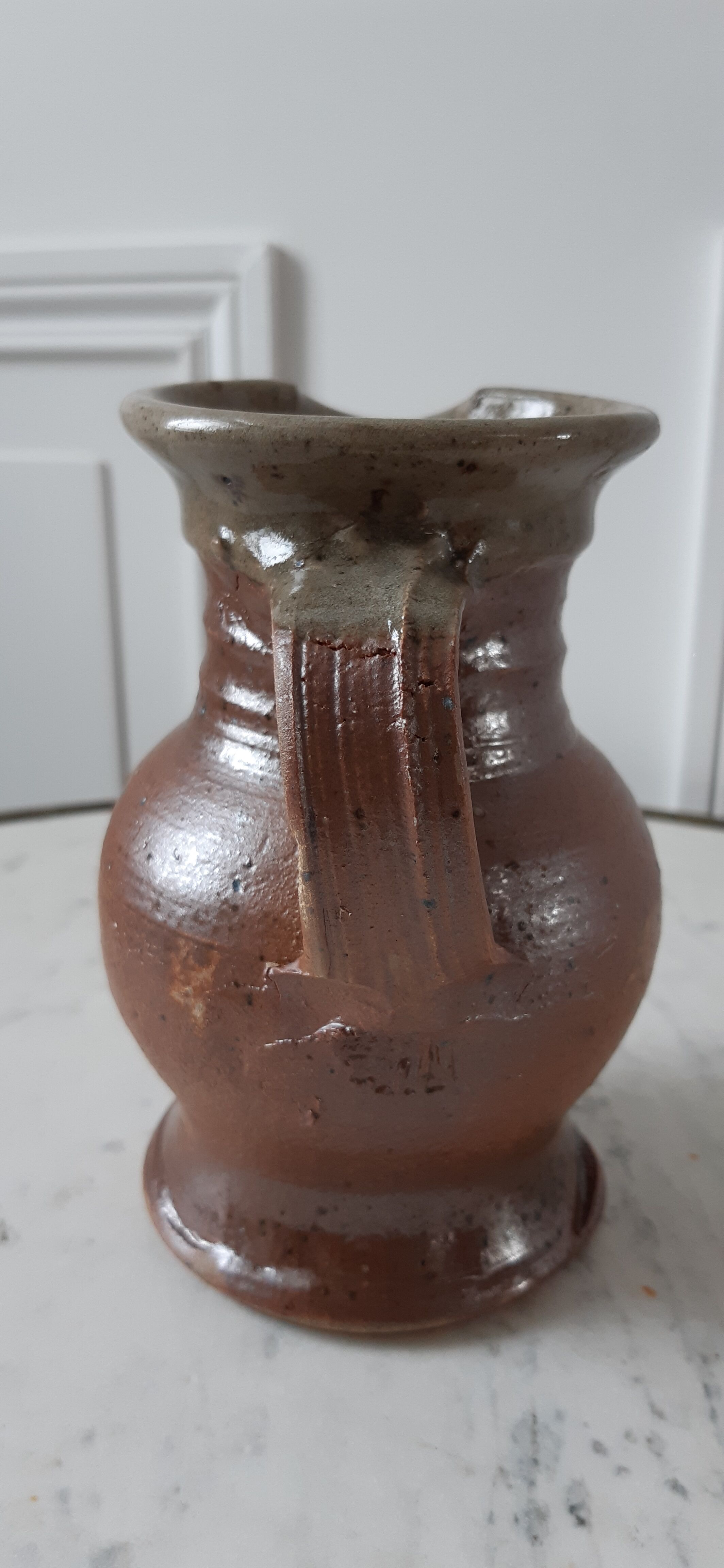 Handcrafted stoneware pitcher 70s