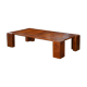 Patinated leather coffee table from the 1950s.