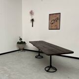 Grande table en bois ancienne esprit industriel