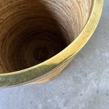 Porte parapluie ou corbeille en rotin, 1970, Italie