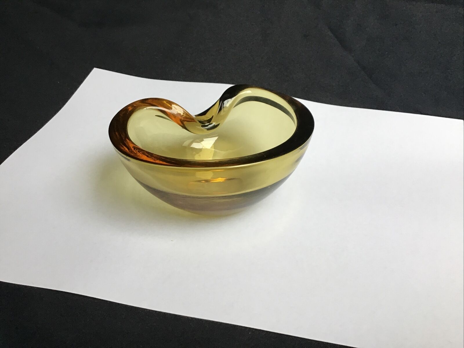 Empty pocket pocket glass Murano smoked yellow flavio poli art deco modernist