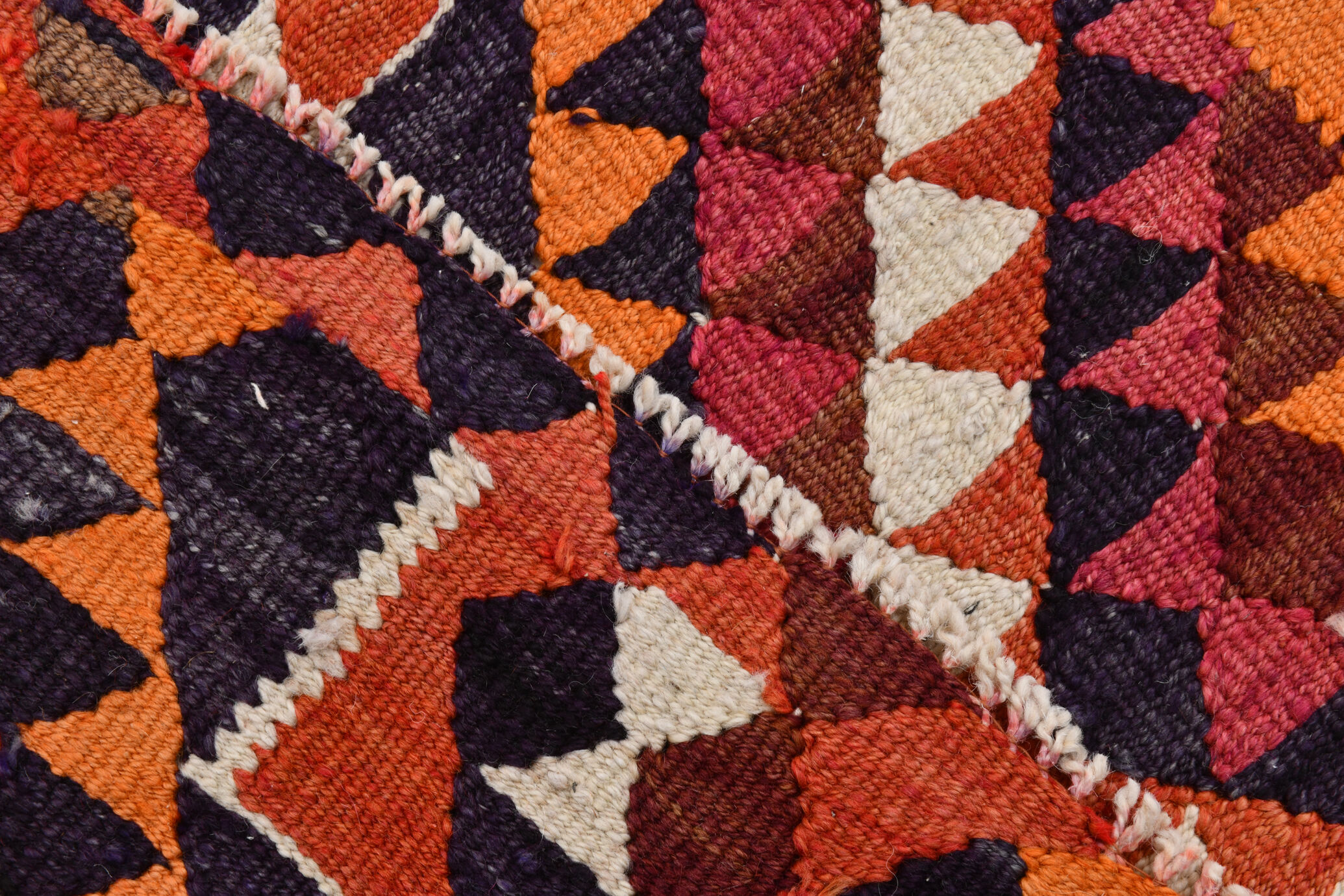 Bold multicolor kilim runner rug,92x395cm
