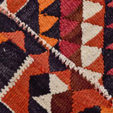 Bold multicolor kilim runner rug,92x395cm