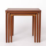 Set of 3 Teak Nesting Tables – 1970s Danish, Mid-Century Modern Design