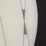 Opal tripod table in graphic glass from the 60s