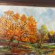 Autumn at the lake, oil on canvas signed Lucien Bertrand