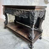 Antique 19th century Qing Dynasty hand carved console circa 1860, China.