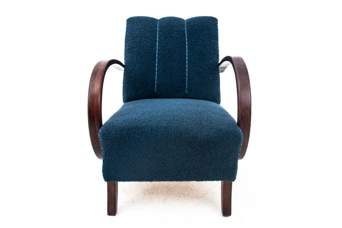 Two H-227 armchairs from the 1930s, designed by J. Halabala, Art Deco style, Czechoslovakia