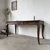 Table de ferme bureau noyer XIXème
