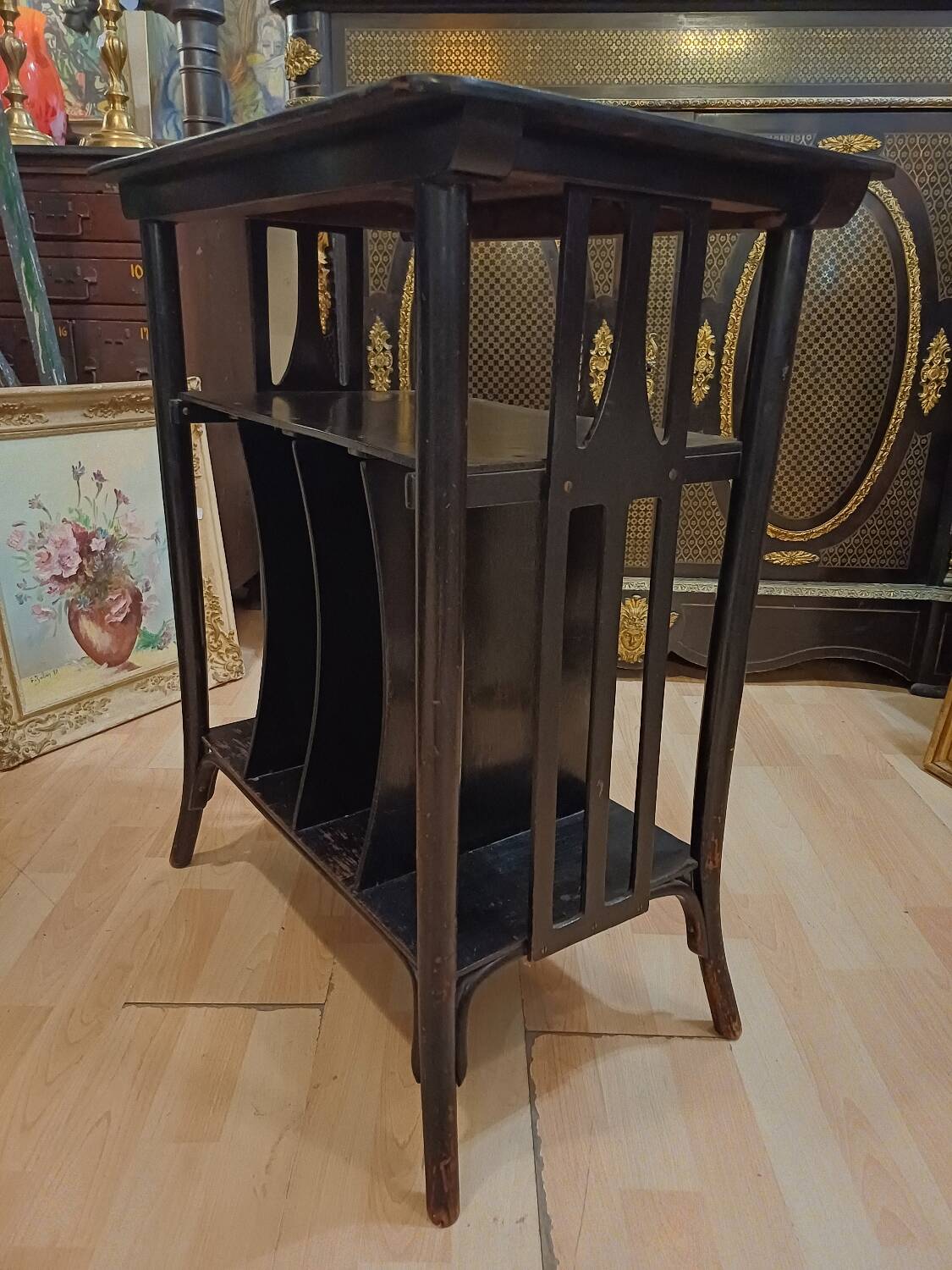 J.&J. Kohn - Koloman Moser - Table - No. 1074 - Beech - Matte Black. 1905