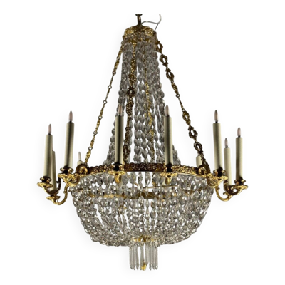 Lustre en bronze doré début xixème siècle