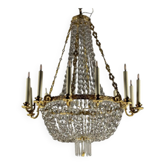 Gilt bronze pearl bag, early 19th century