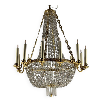 Gilt bronze pearl bag, early 19th century