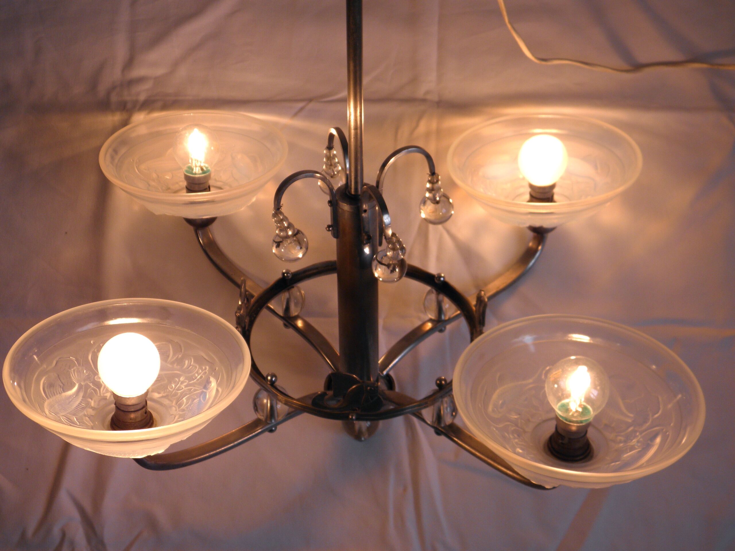 Lustre aux poissons années 40