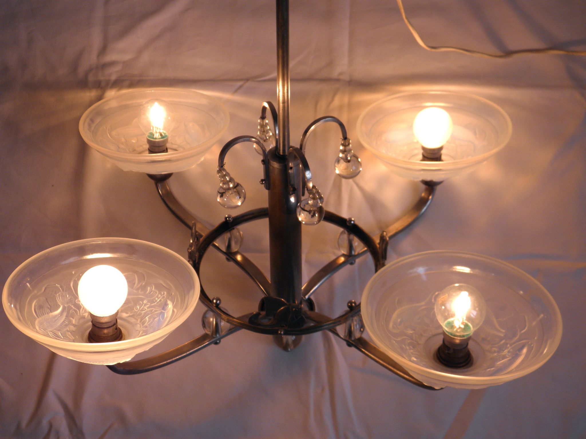 Lustre aux poissons années 40