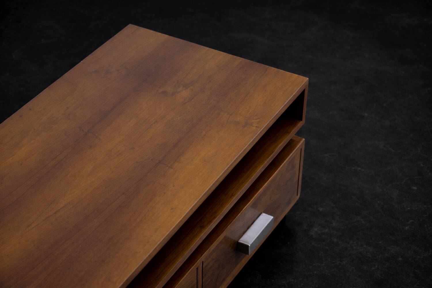 Vintage Mid-Century Scandinavian Modern Ambassador Console with Mirror