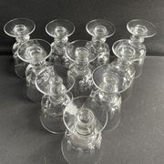 10 crystal port stemmed glasses - XXth