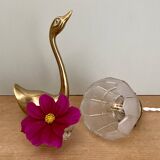 Vintage art deco tulip walking lamp in frosted glass