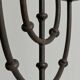 5-arm black metal candlestick